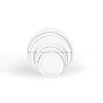 Pure white hotel restaurant porcelain dinnerware dinner plates
